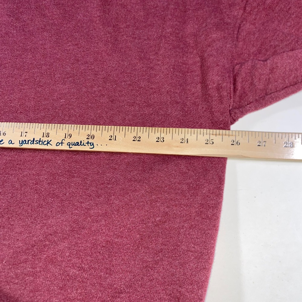 Time and Tru Womens XXL Burgundy Heather Long Sleeve Crew Neck Sweatshirt Q223 - Picture 3 of 7